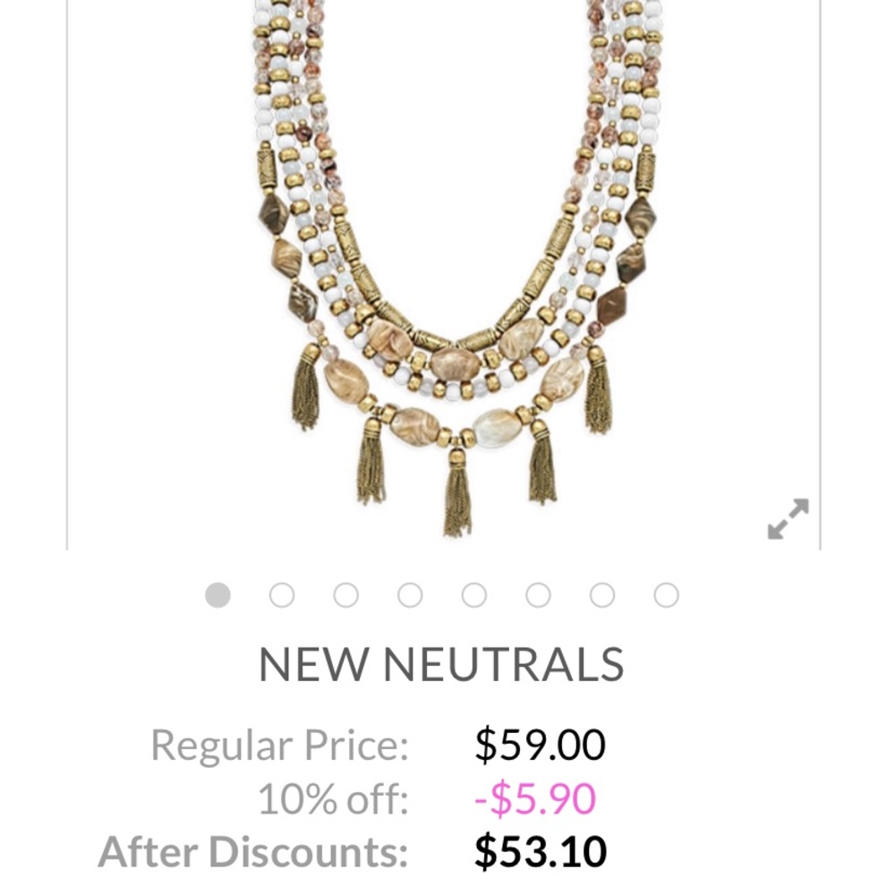 Premier Design New Neutrals multi strand necklace